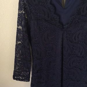 Navy Blue Lace Dress